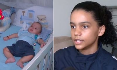 Bebê que estava engasgado com leite materno é salvo pela irmã de 12 anos