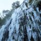 Cascata permanece congelada há quatro dias na Serra catarinense