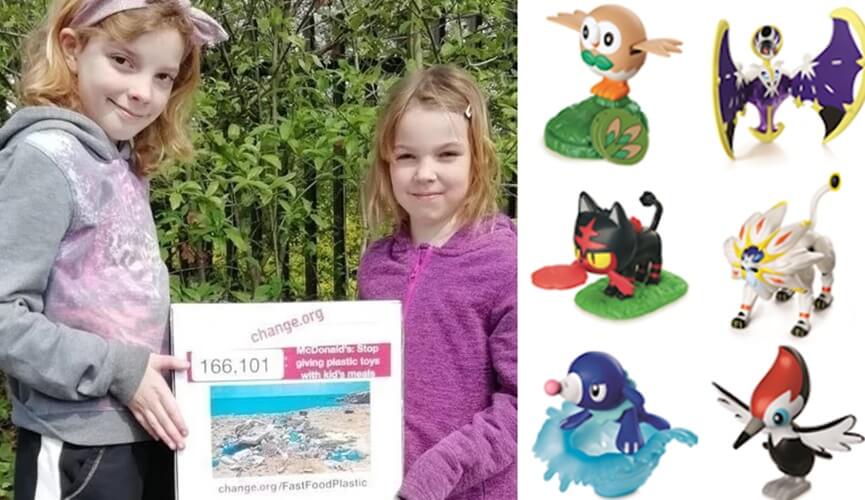 Duas garotinhas criam petição contra brinquedos de plástico em redes de fast food