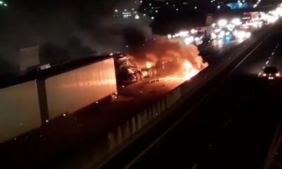 Acidente com carros e caminhões deixa duas pessoas mortas na Rodovia Anhanguera