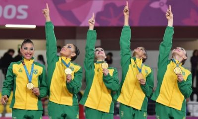 Meninas do Brasil encantam e conquistam ouro na ginástica rítmica