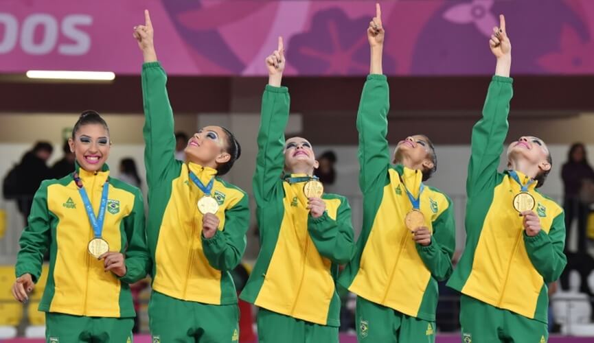 Meninas do Brasil encantam e conquistam ouro na ginástica rítmica