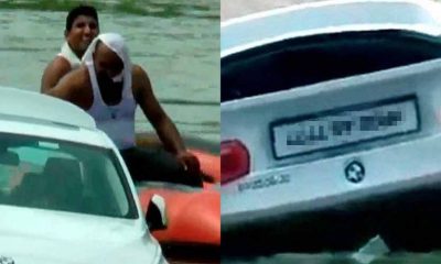 Jovem joga BMW em rio após o pai se recusar a comprar um Jaguar para ele