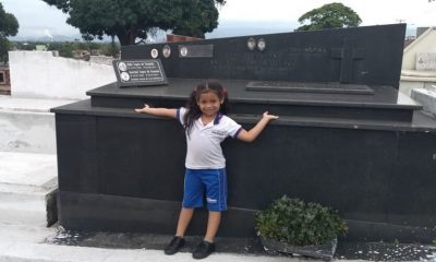Garotinha de 6 anos realiza sonho de conhecer cemitério e fotos viralizam na internet