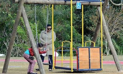 Parque Chico Mendes tem brinquedo adaptado para crianças deficientes