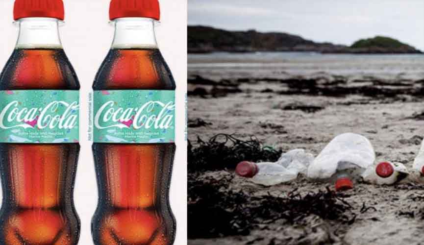Coca-cola fabrica primeira garrafa que incorpora plástico retirado do mar