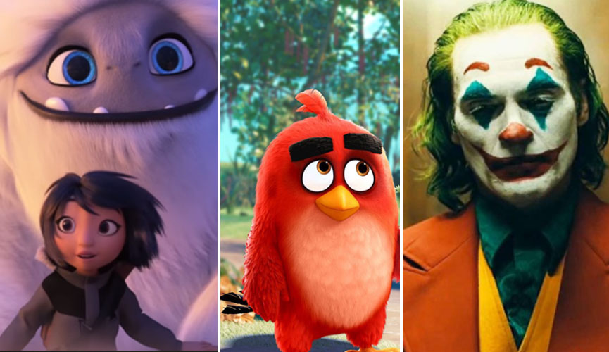 Coringa, Abominável e Angry Birds 2 são alguns dos filmes para o fim de semana na Moviecom