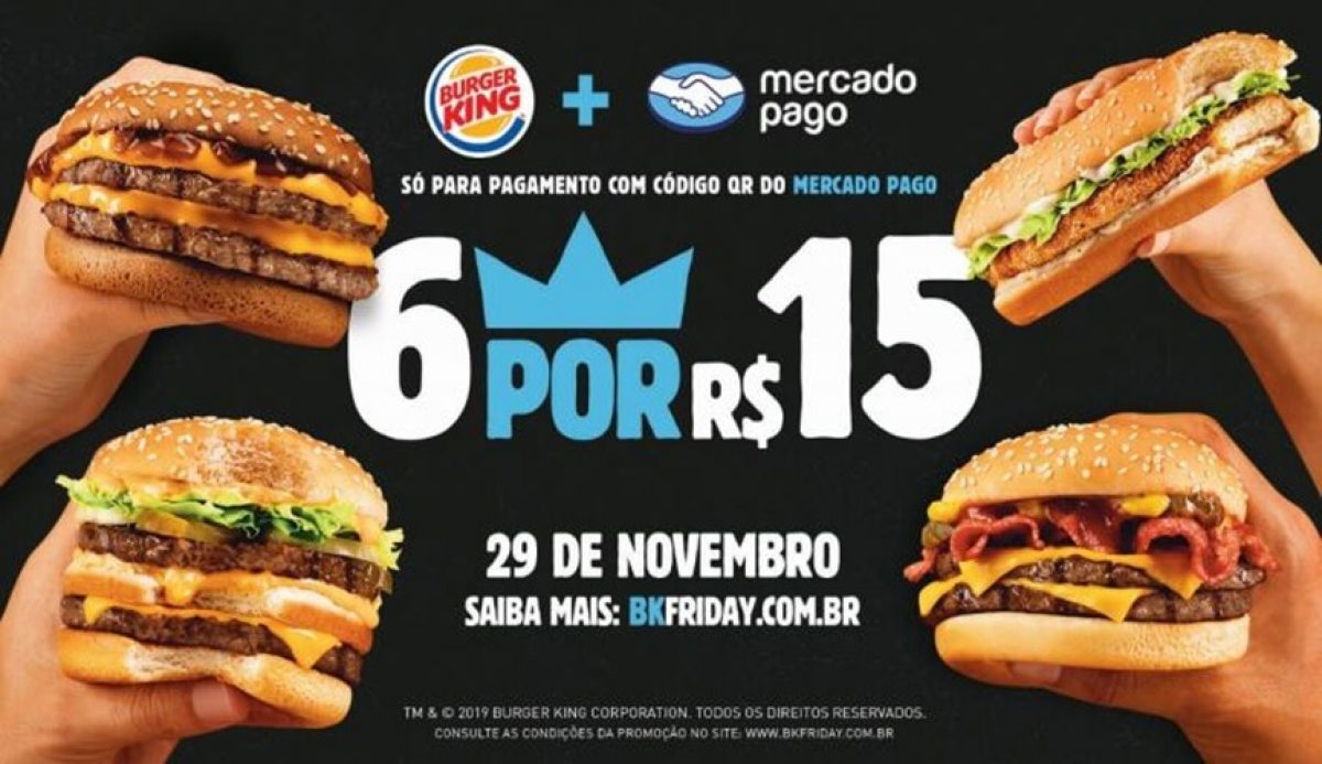 Burger King e RecargaPay se unem em promoção pós-Black Friday