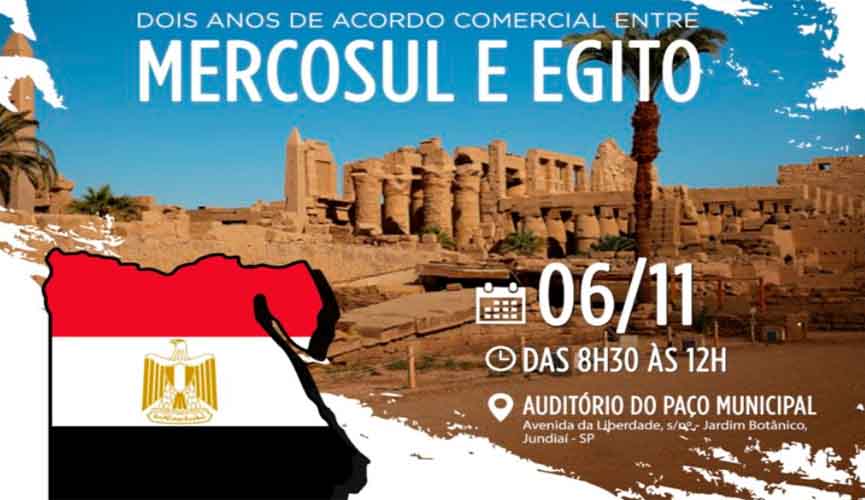Encontro em Jundiaí aborda entrada de produtos brasileiros no mercado egípcio