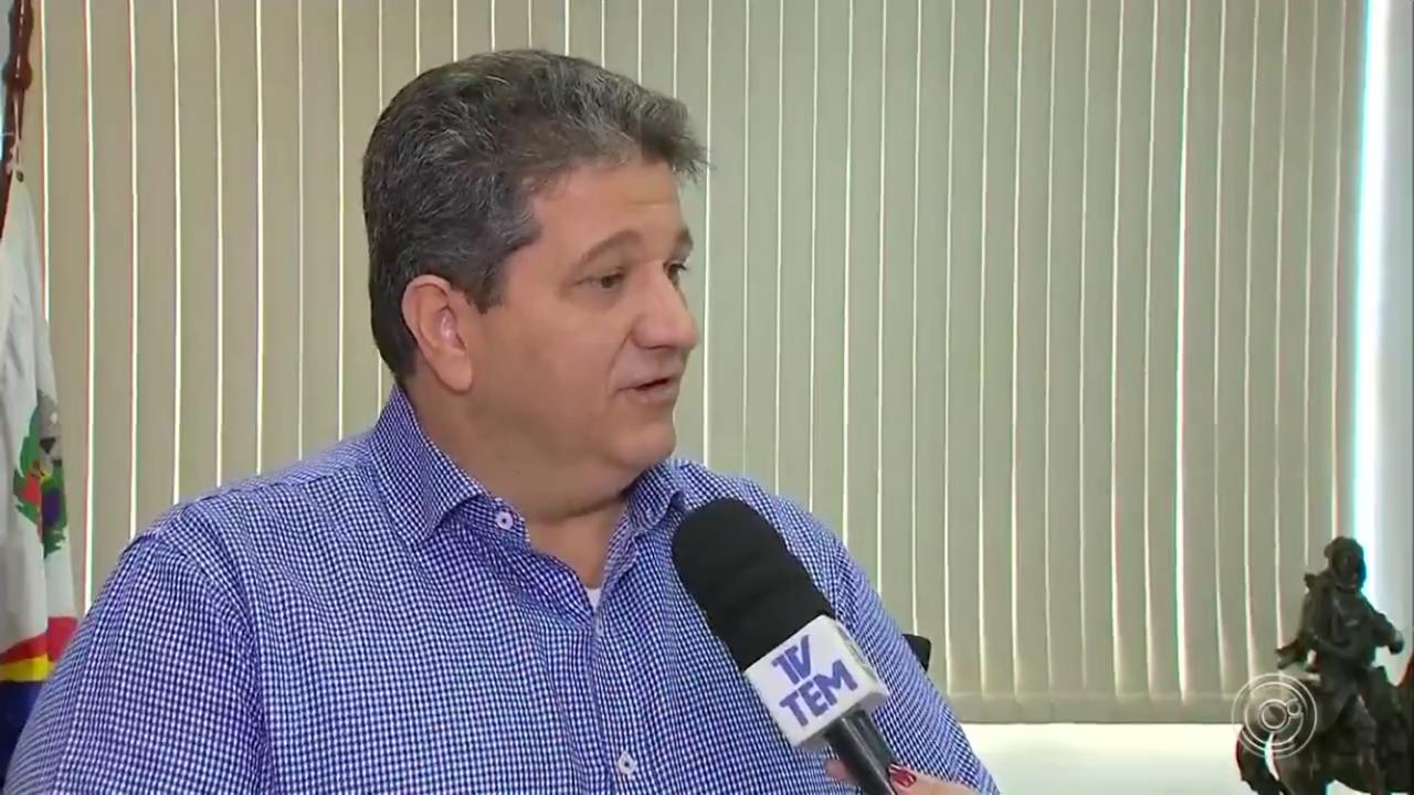 Prefeito de Itupeva, Marcão Marchi, dá entrevista à TV Tem em 15 de agosto de 2019