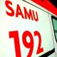 foto mostra lateral de samu, escrito "SAMU 192"