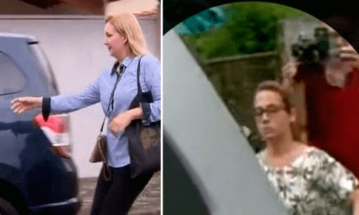 À esquerda, Elize Matsunaga entra em carro; à direita, Anna Carolina Jatobá é flagrada pela câmera
