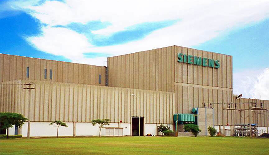 Foto da fachada da Siemens