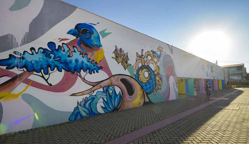 muro com grafite