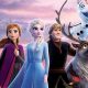 cartaz de divulgação do filme frozen 2, com os personagens Anna, Elsa, Kristroff, Olaf e Sven