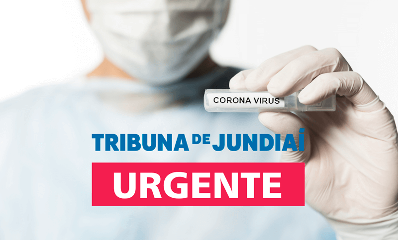 Teste de coronavírus com banner urgente
