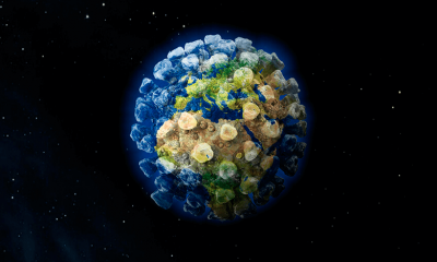 Planeta Terra em formato de vírus