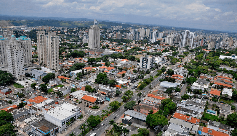 Imagem aérea da cidade