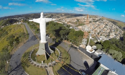 Imagem aérea do Cristo de Campo Limpo Paulista