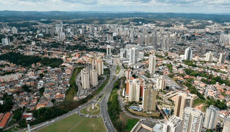 Foto aérea da cidade