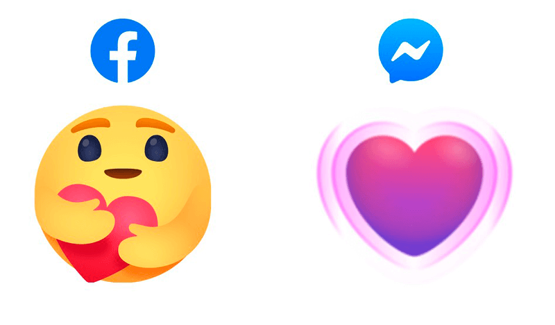 Reações do do Facebook e Messenger