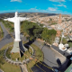 Foto aérea da cidade de Campo Limpo Paulista a partir do Cristo