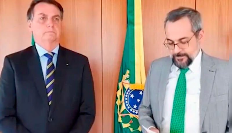 Bolsonaro e Weintraub em vídeo
