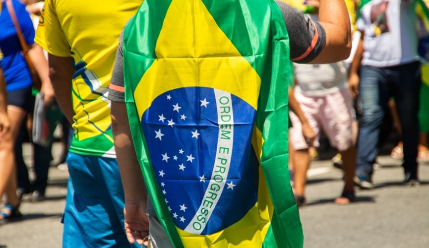 Foto de bandeira do Brasil