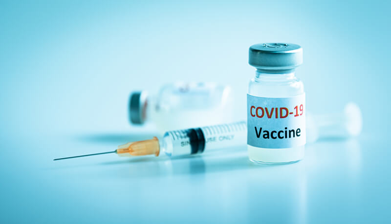 Frasco de vacina rotulado como contra Covid-19