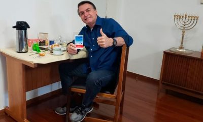 Bolsonaro anuncia teste negativo para Covid-19 e faz propaganda da hidroxicloroquina. (Foto: Divulgação / Twitter @jairbolsonaro)