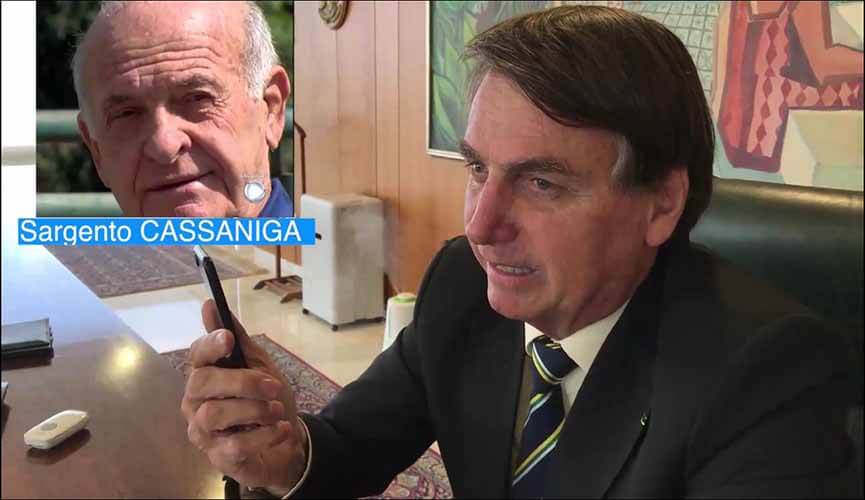 Bolsonaro liga para sargento Cassaniga. (Foto: Reprodução)