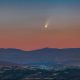 Cometa Neowise é fotografado no céu do Líbano.
