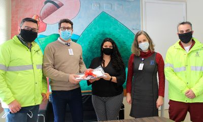 CCR AtoBAn doa máscaras ao Hospital São Vicente. (Foto: Divulgação)