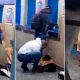 Homem doa camisa para cachorro no metrô Jabaquara. (Foto: Reprodução)