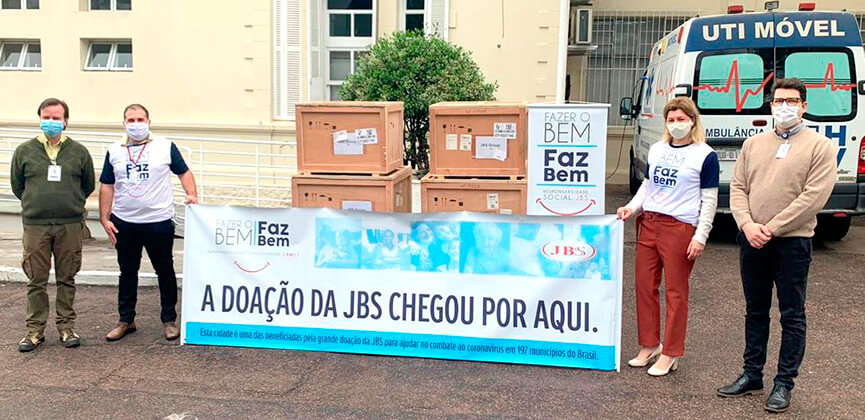JBS doa ventiladores pulmonares ao Hospital São Vicente. (Foto: Divulgação)