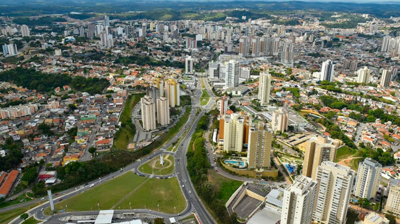 Vista aérea da cidade de Jundiaí