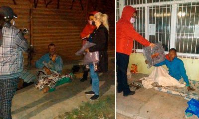 Moradores de rua de Várzea Paulista recebem cobertores. (Foto: Divulgação)