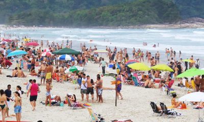 Praia de Cambury, em São Sebastião. (Foto: Elton Ramos / PMSS)