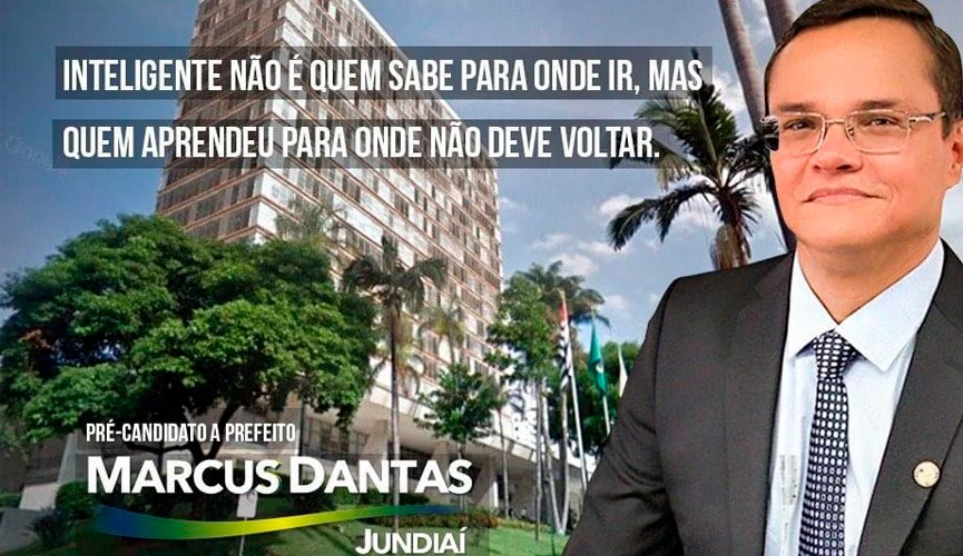 Publicação do candidato a prefeito de Jundiaí, Marcus Dantas.