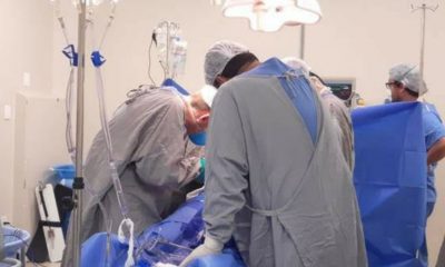 Médicos realizando captação de órgãos para doação no Hospital São Vicente, em Jundiaí