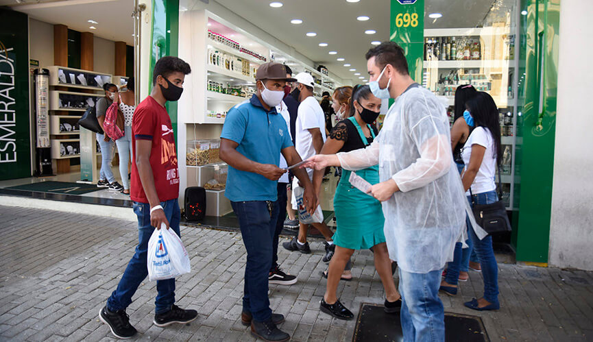 Prefeitura realiza ações de conscientização contra a pandemia em Jundiaí. (Foto: Divulgação)