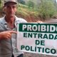 Agricultor protesta contra políticos. (Foto: Reprodução)