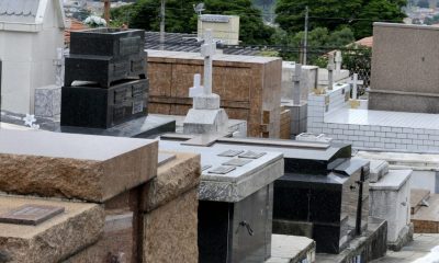 Túmulos de cemitério de Jundiaí