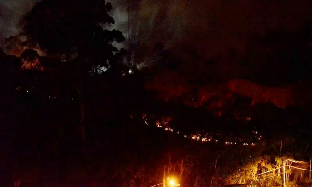 Área verde atingida por incêndio no Jardim Diana, em Várzea Paulista