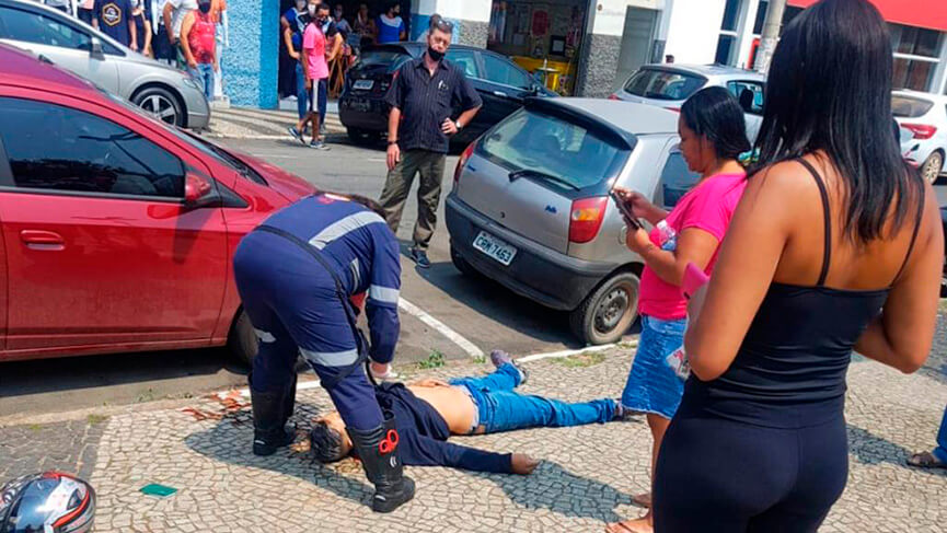 Ladrão baleado em Campo Limpo Paulista. (Foto: Divulgação)