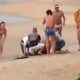 Menina é atingida por raio em praia no RJ. (Foto: Divulgação)