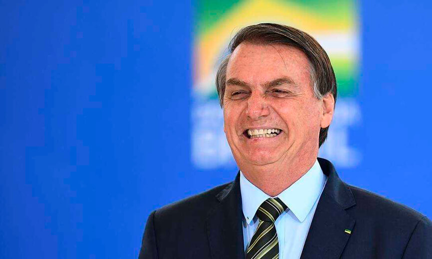 Bolsonaro em cerimonia no Palácio do Planalto. (Foto: Divulgação)