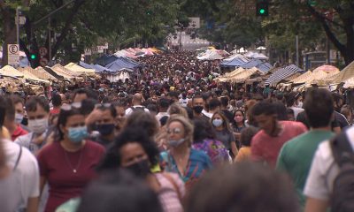 Aglomeração de pessoas. (Foto: Reprodução/TV Globo)