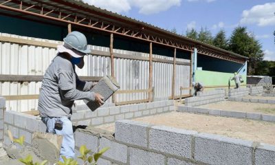 Obra em uma das escolas municipais de Várzea Paulista