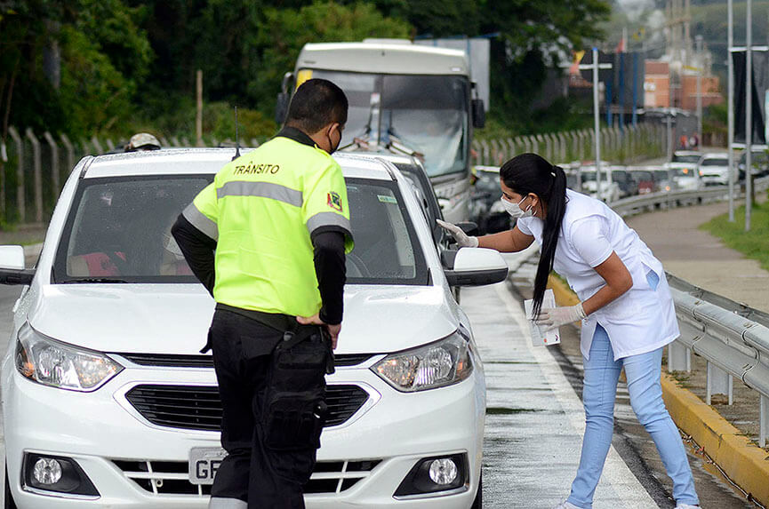 Orientação Covid-19 em Várzea Paulista. (Foto: Divulgação)